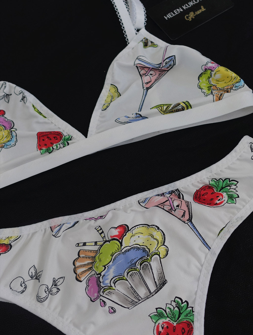 Eva printed fabric cute bralette