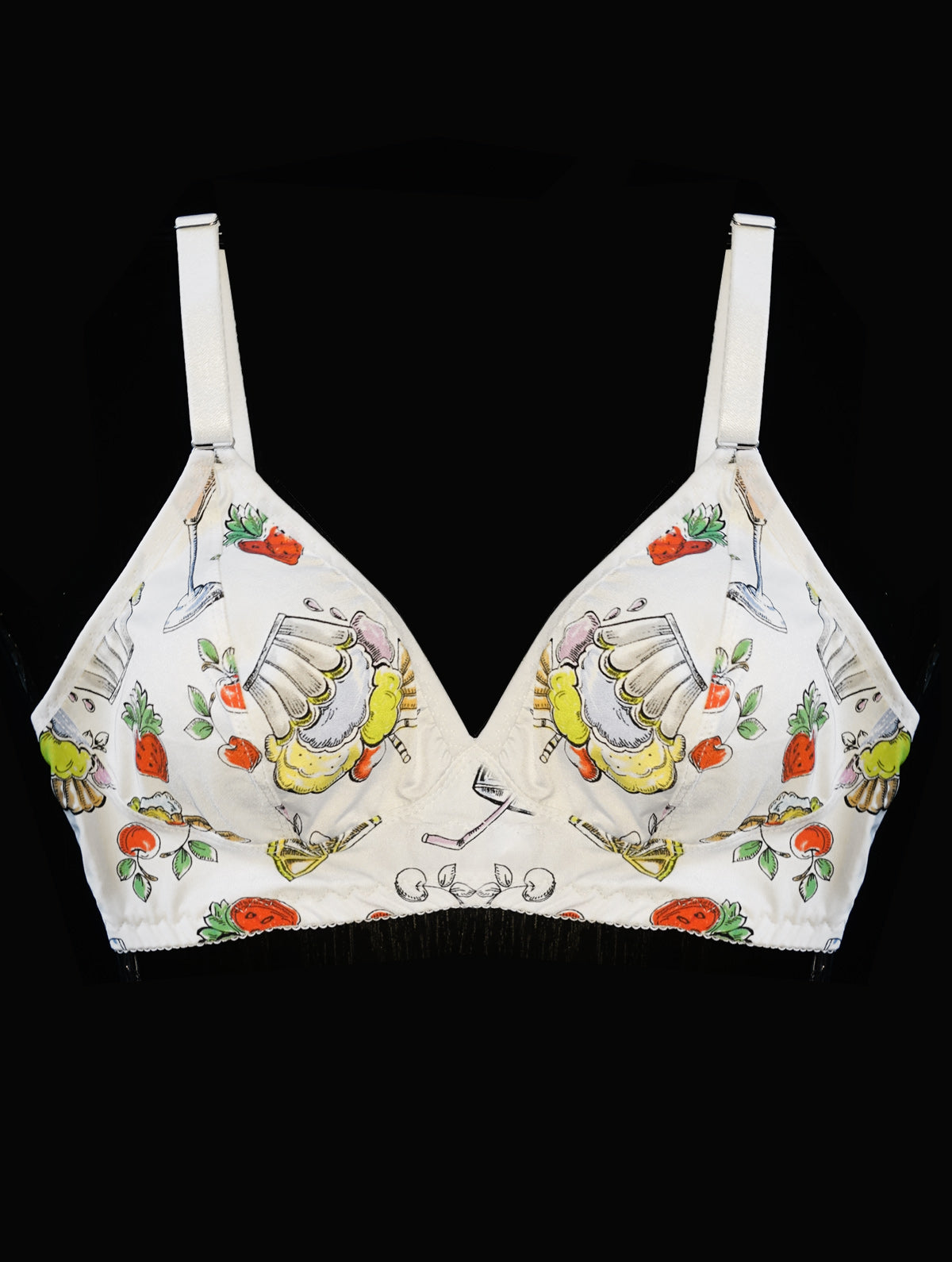 Eva printed fabric unwired bra
