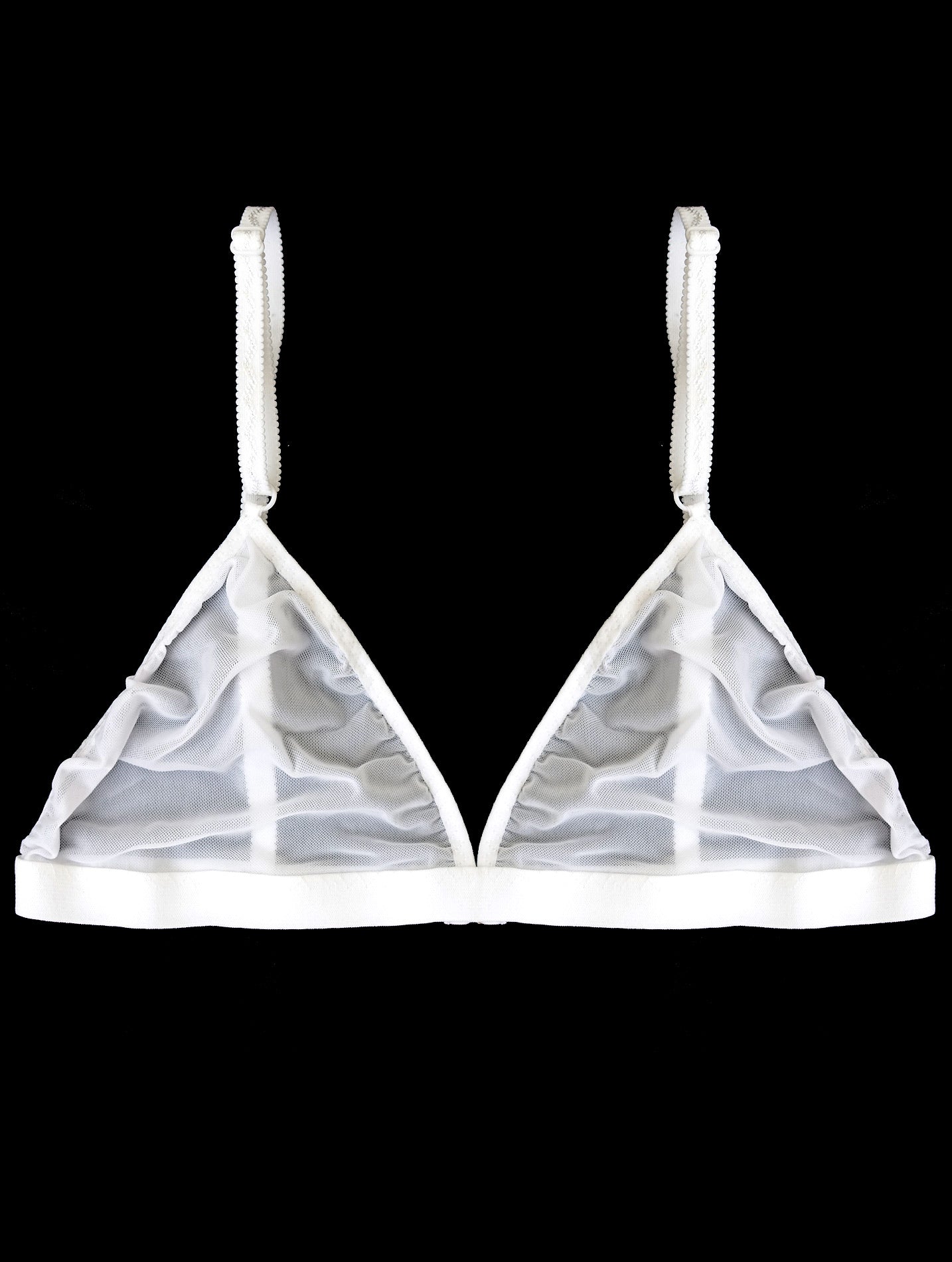 White mesh sheer bralette