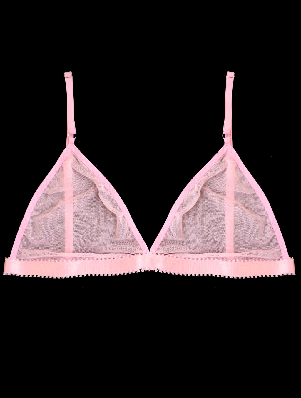 Pink mesh sheer bralette