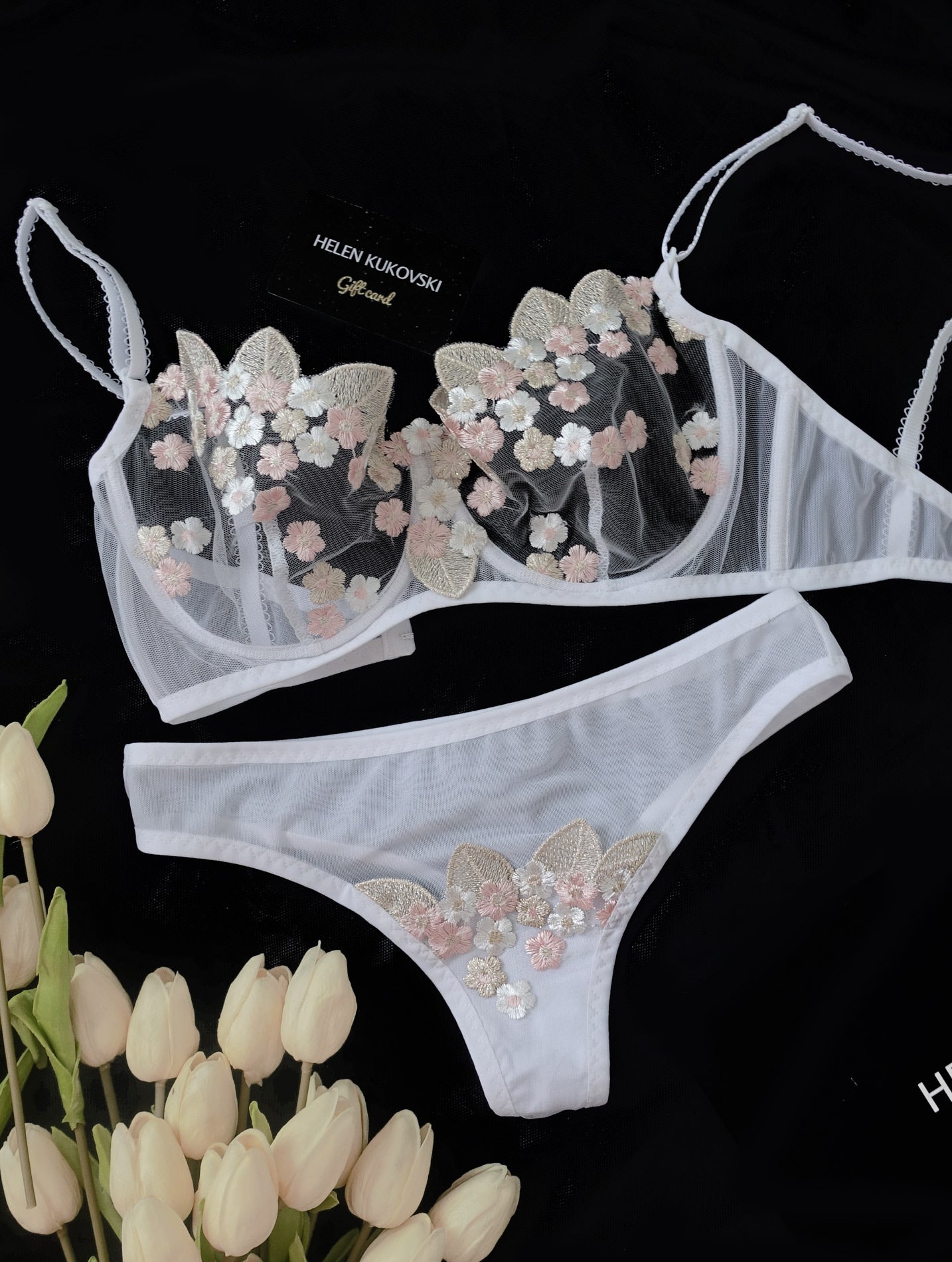NOELLE sheer lace bra