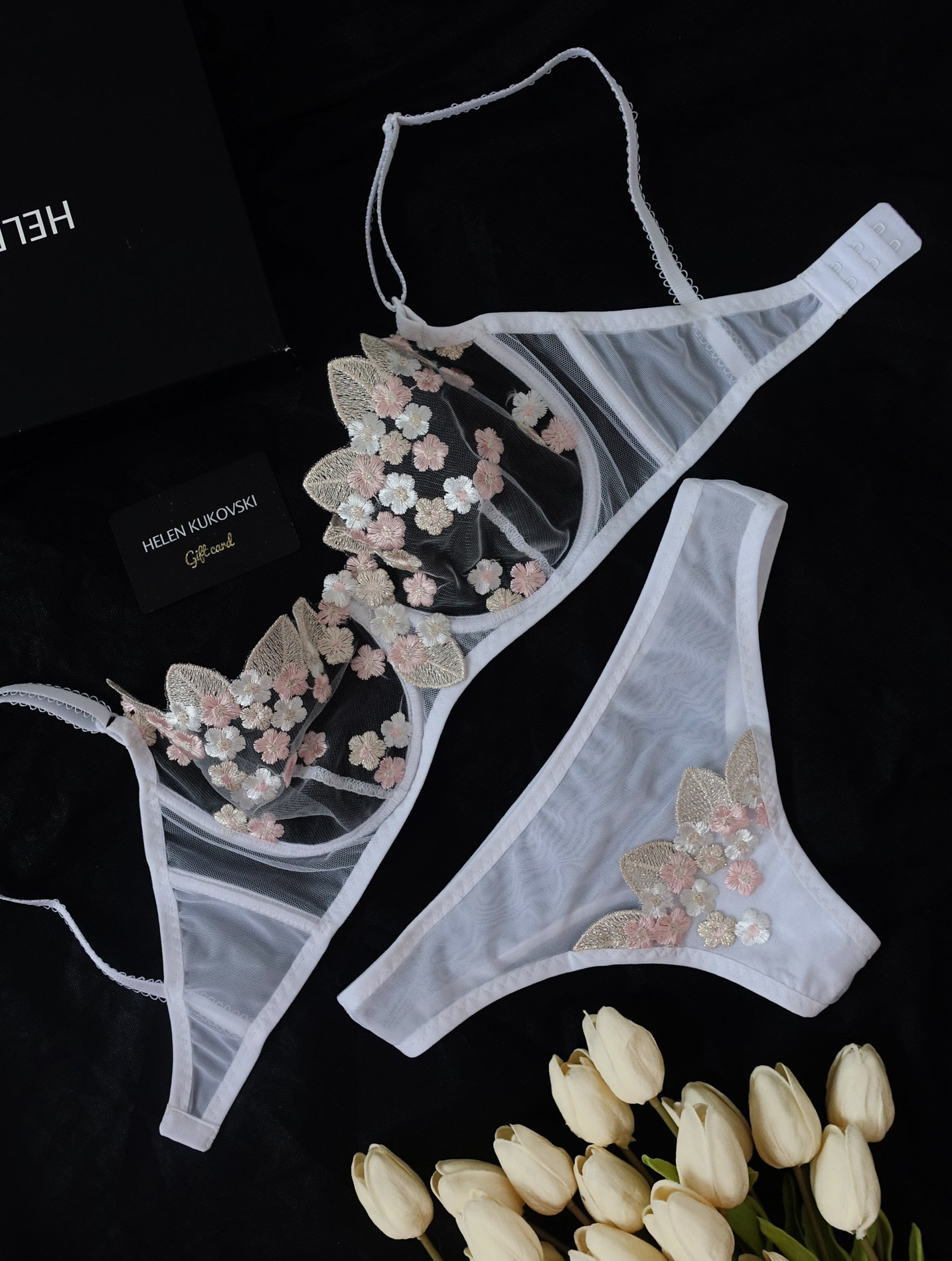 NOELLE sheer lace bra