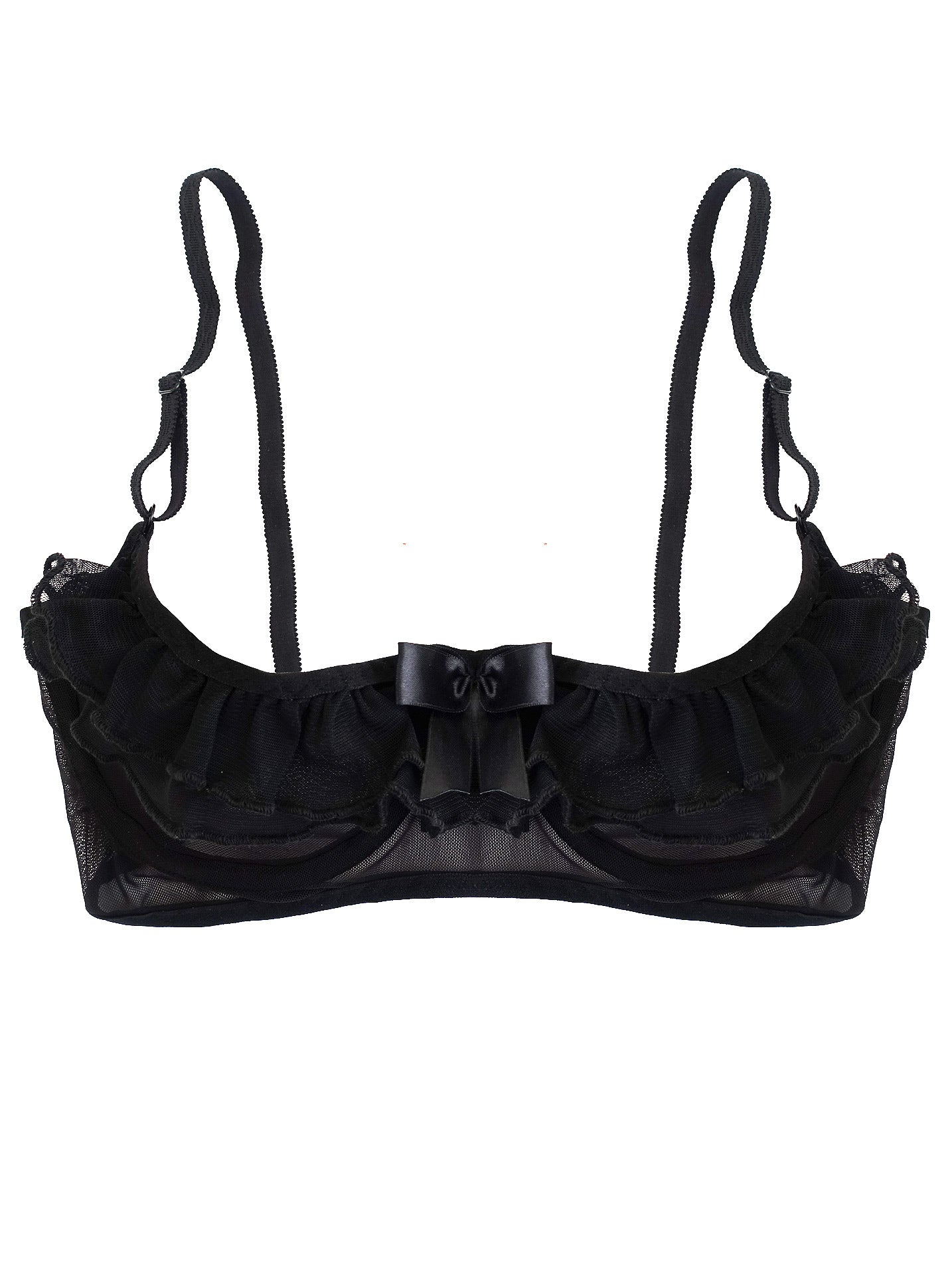 PAULINE ruffle mesh underwire bra