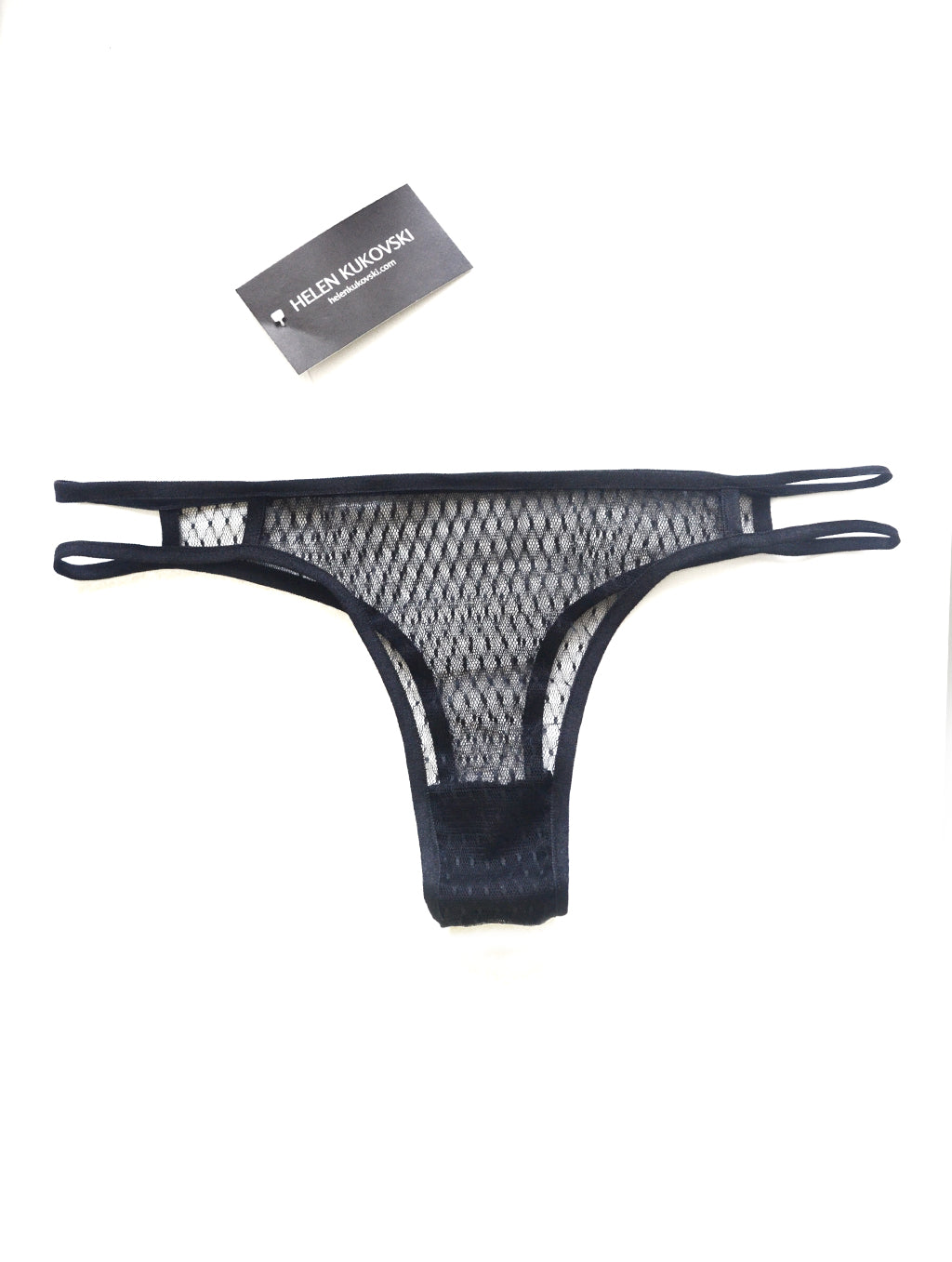 KARINA sheer black dotts strappy panties