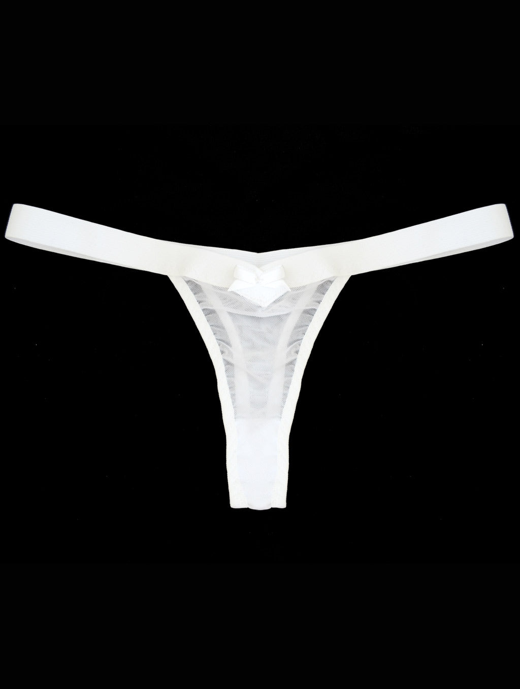Sheer mesh thong panties