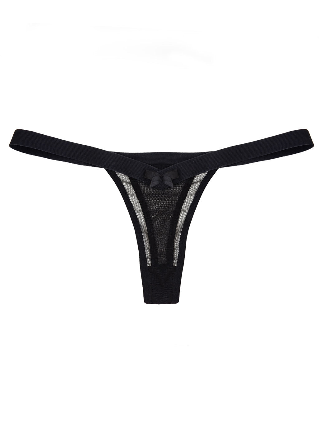 Sheer mesh thong panties