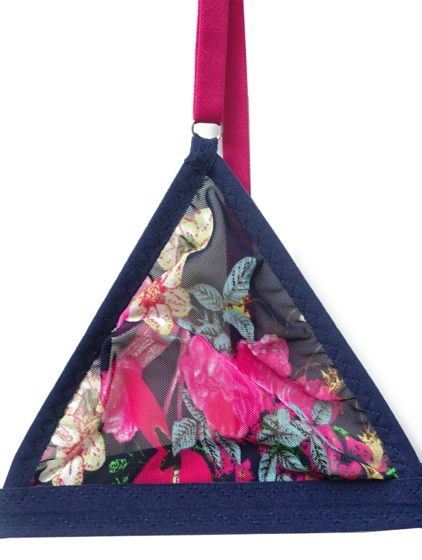 DOROTEIA floral mesh sheer bralette