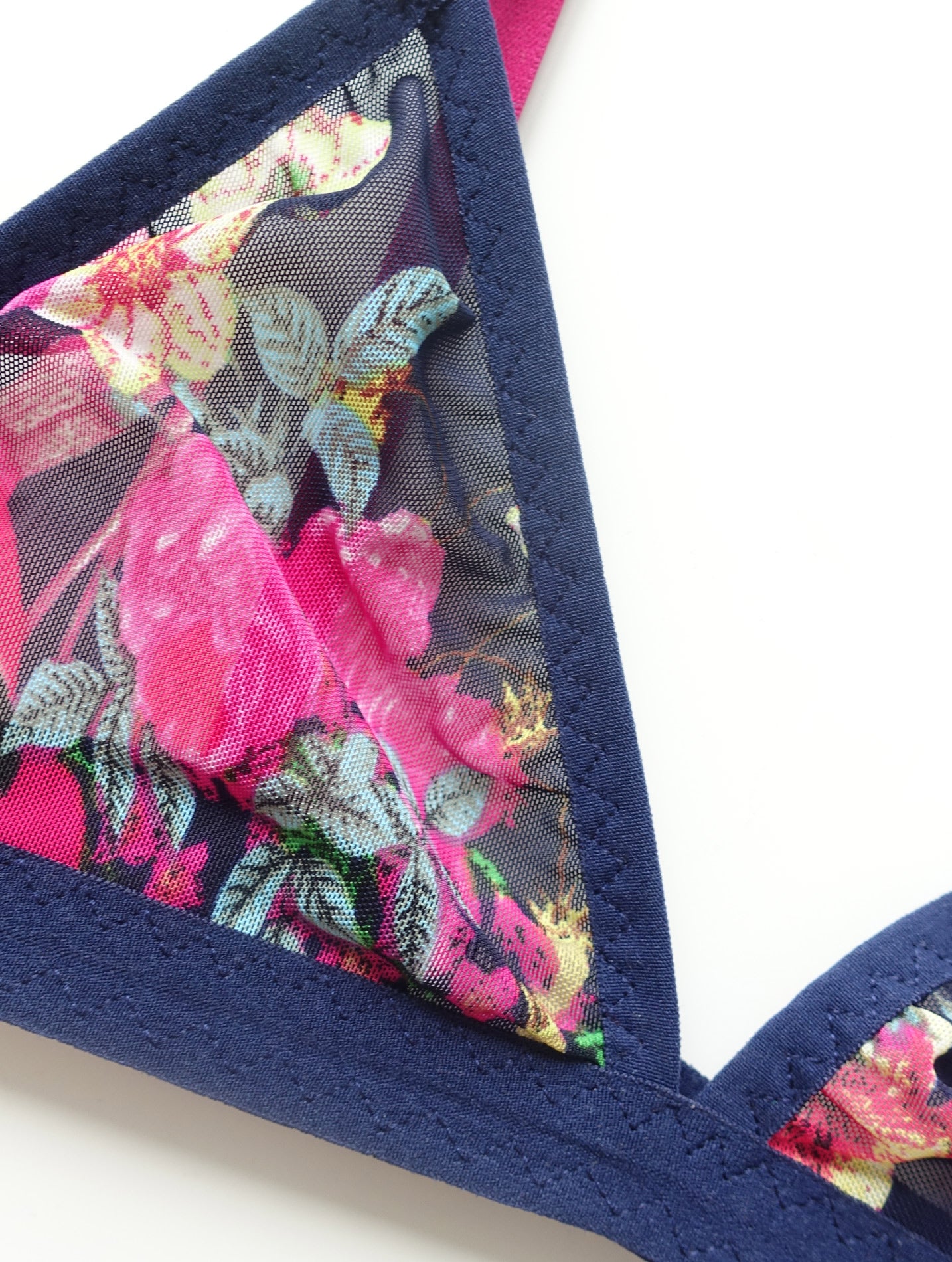 DOROTEIA floral mesh sheer bralette