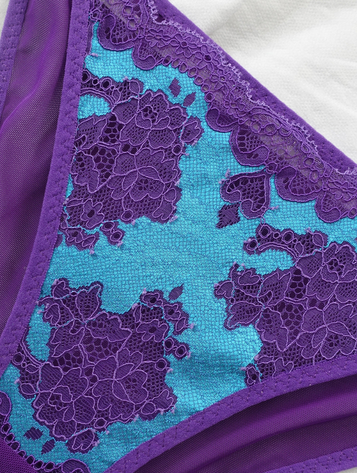 YOLANDA lace panty in purple and blue