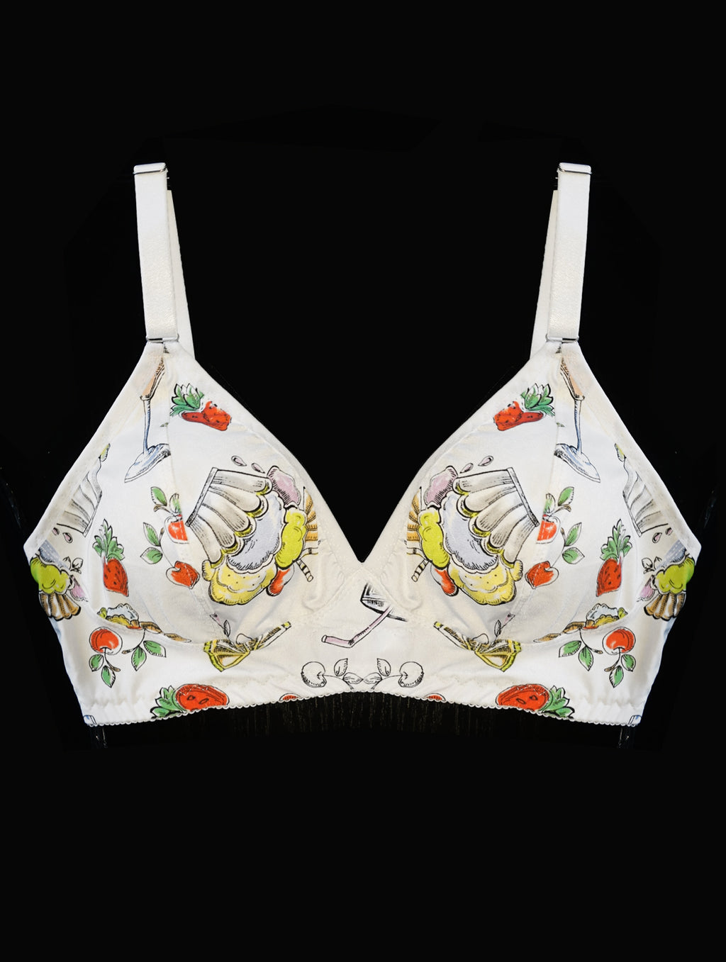 Eva printed fabric unwired bra