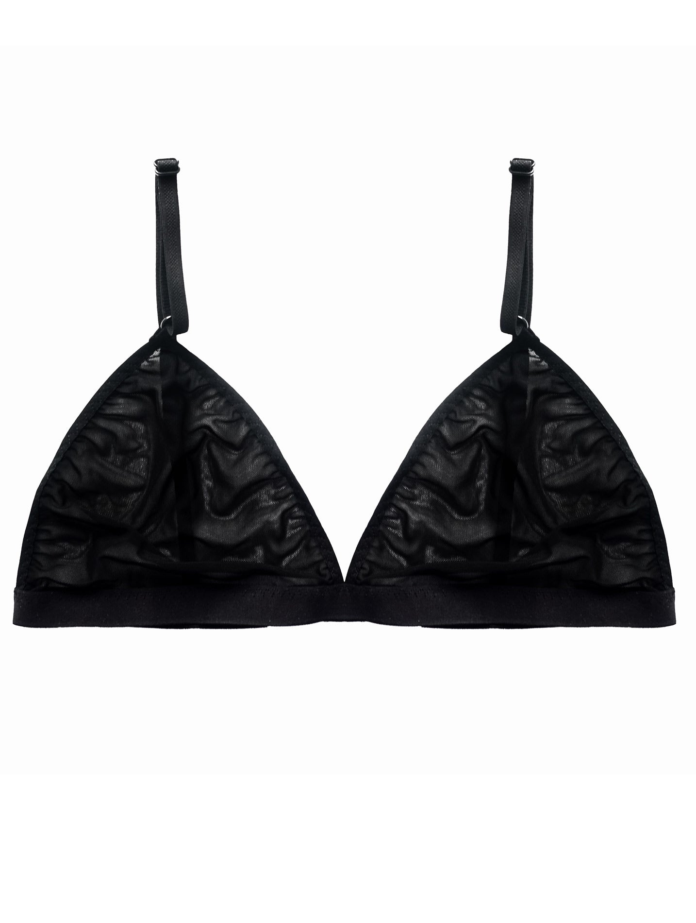 Black mesh sheer bralette
