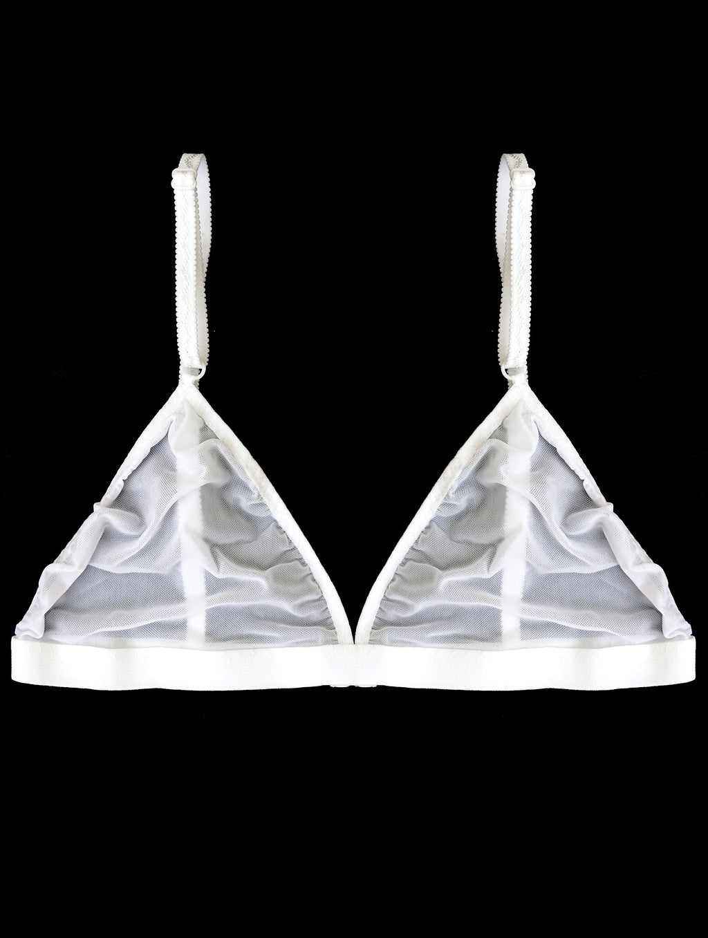 White mesh sheer bralette