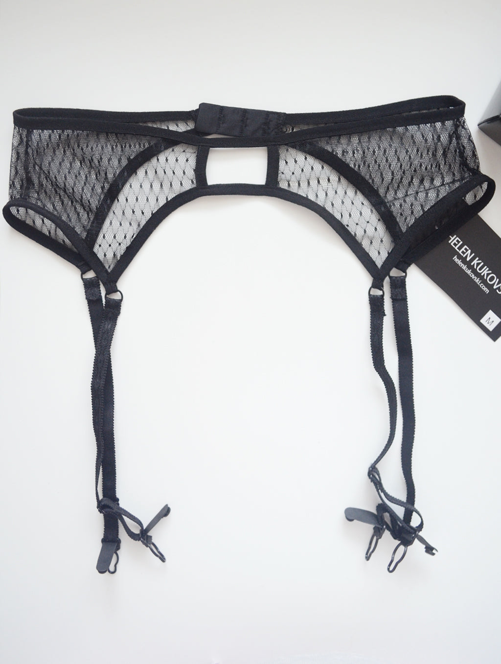 KARINA Black dotts garter belt