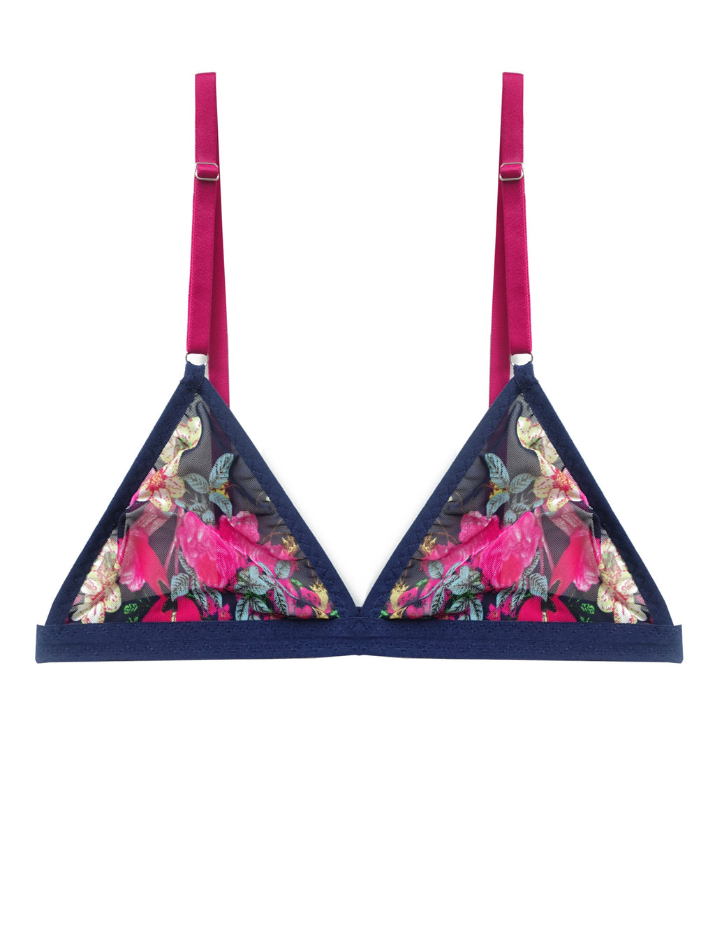DOROTEIA floral mesh sheer bralette
