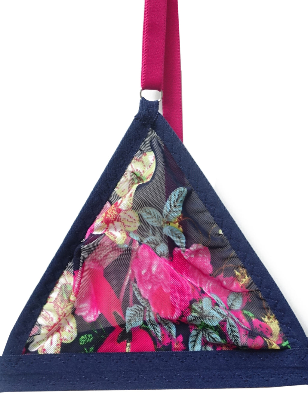 DOROTEIA floral mesh sheer bralette