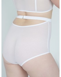 High waisted Violet panties in white
