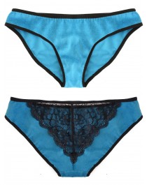 Cut out velvet and lace panties