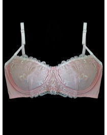 Soft pink underwired bra