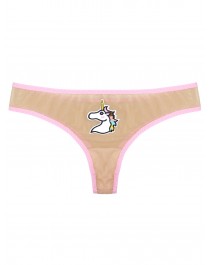 Unicorn mesh tanga panties