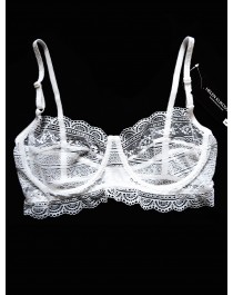 Lace underwired sheer bra