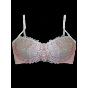 Soft pink underwired bra
