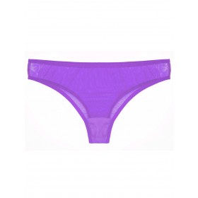 Sheer mesh purple tanga panties