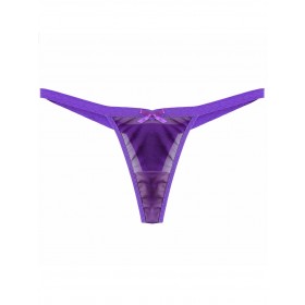 Sheer mesh purple thongs