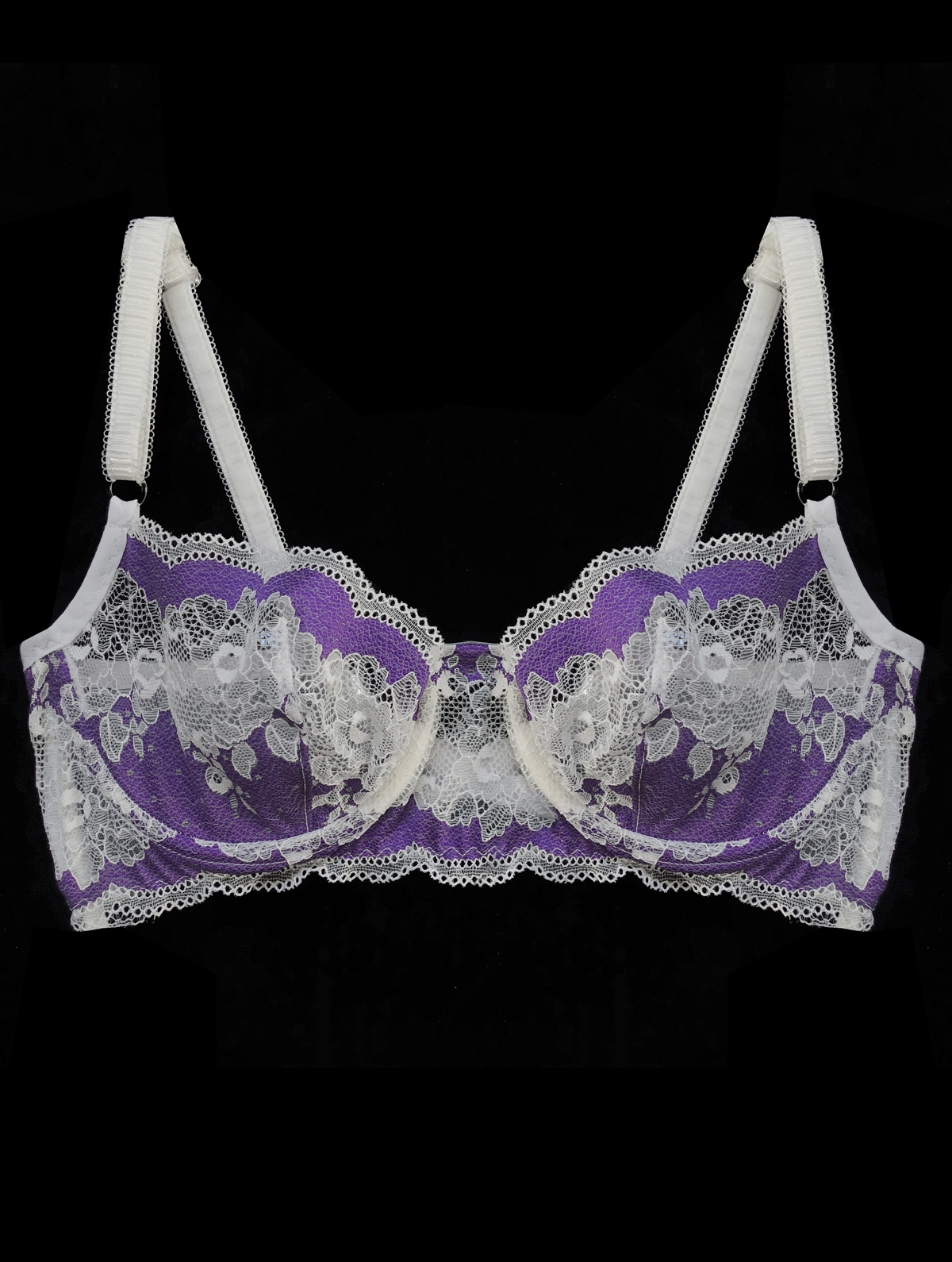 YOLANDA white and purple bra